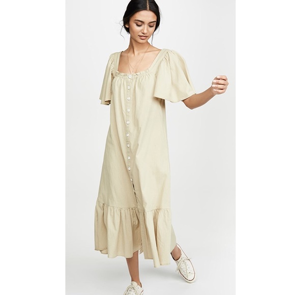 Free People Sweet Sunday Button Down Midi Dress XS - Picture 1 of 12